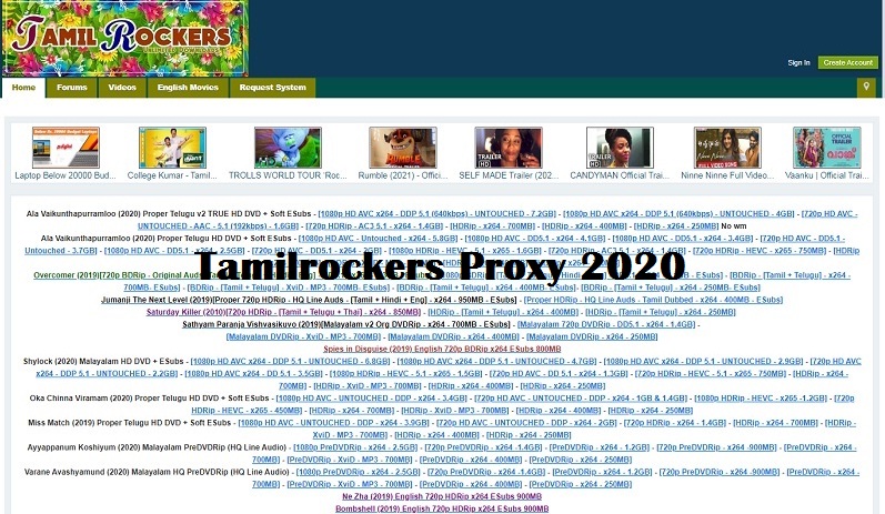 Tamilrockers Proxy Sites and how to unblock